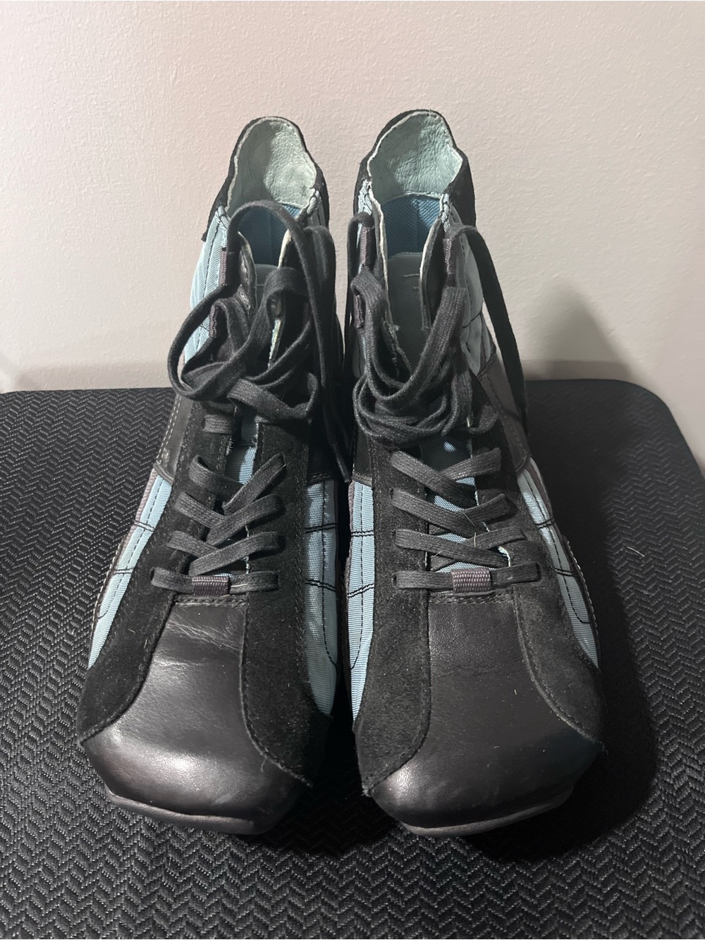 Vintage Diesel Leather High-Top Driving Sneakers Size 10 Women Unisex